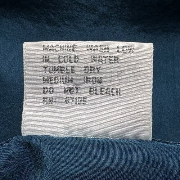 EUROPEAN CONCEPTS Men Silk Top Long Sleeve Button Front Sz L Green Luxury 8-15 - Picture 8 of 11